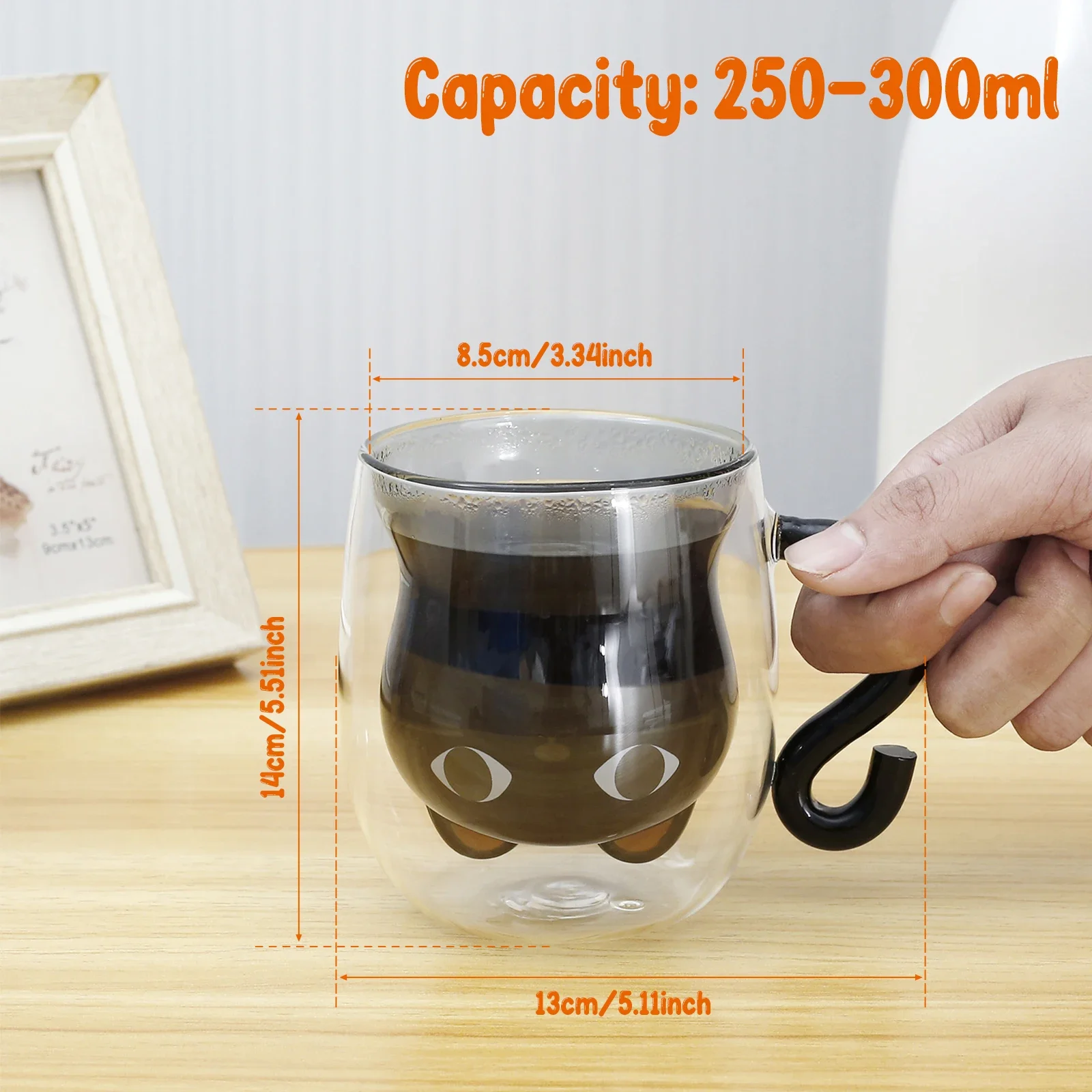 Di lusso in vetro borosilicato di alta tazza per la colazione a strato singolo t Di lusso in vetro borosilicato di alta tazza per la colazione a strato singolo t