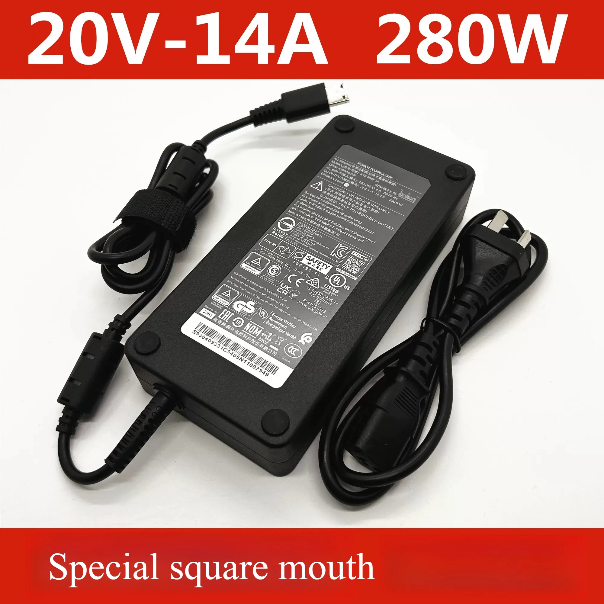 

Original power adapter A18-280P1A 20V14A 280W for MSI GE66 Raider 2