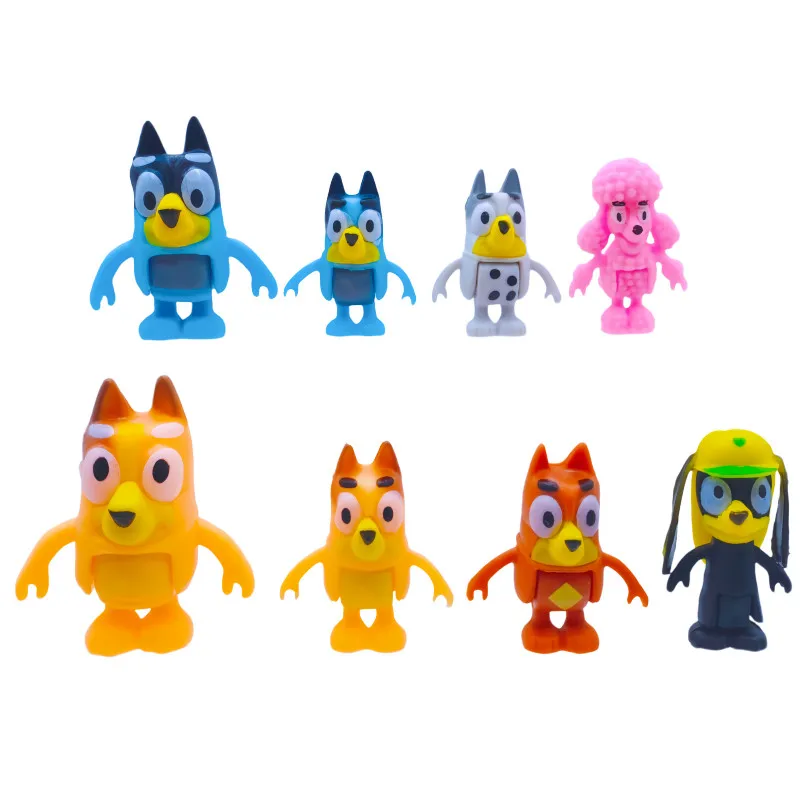 

8Pcs Bluey Family & Friends PVC Action Figures Set - Cute Bluey Bingo Cake Topper Birthday Party Decoration Kids Toys Gift