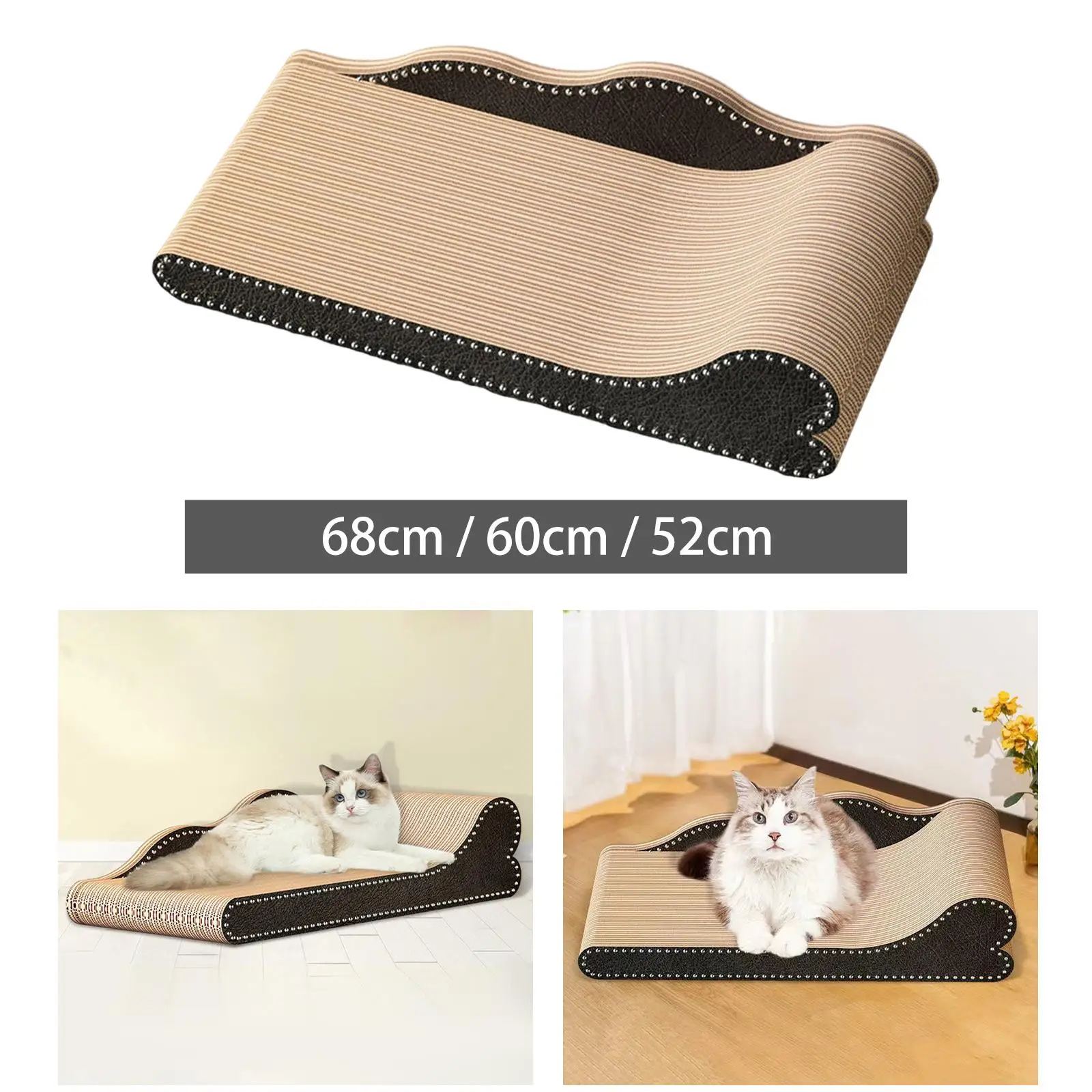 Cat Scratcher Lounge Scratch Pad for Indoor Cats Recycle Corrugated Paper