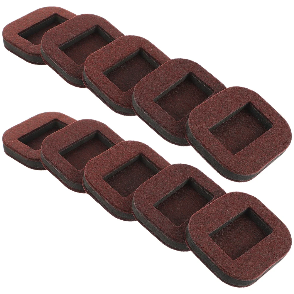 10 Pcs Roller Fixing Pad Chair Pads Chairs Coasters Feet Floor Protectors Stoppers Non-slip Furniture Felt Caster Cup