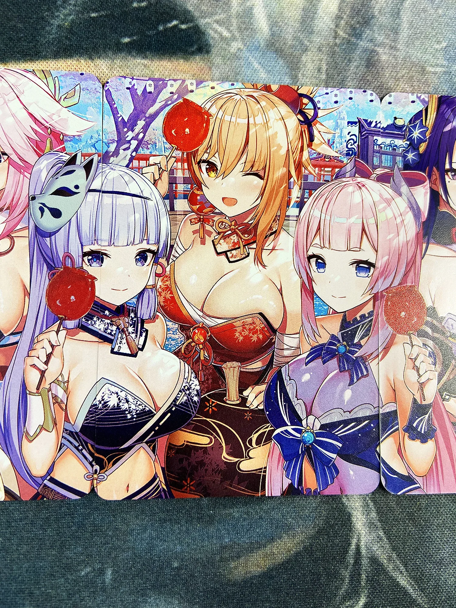 

Genshin Impact Beelzebul Sangonomiya Kokomi ACG Diy Self Control Collect Signature Trading Flash Card Anime CartoonGift