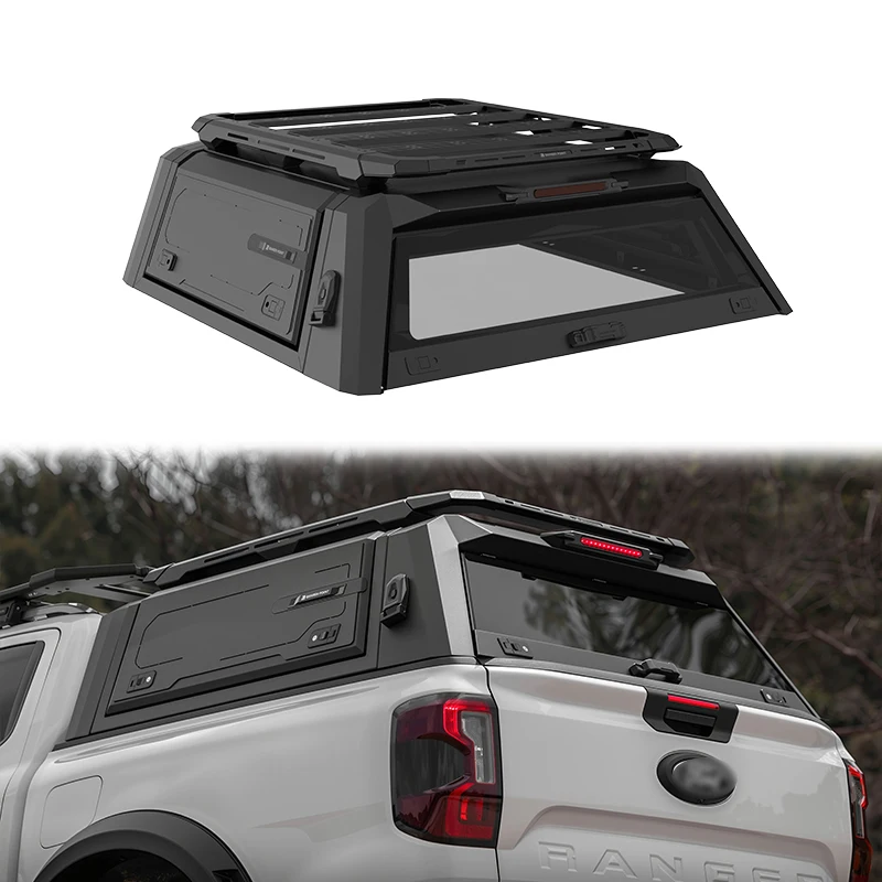 

Waterproof Ute Canopy Pickup Truck Bed Cap Hardtop Half Height Pickup Truck Covers Carbon Steel Truck Canopy for Ranger