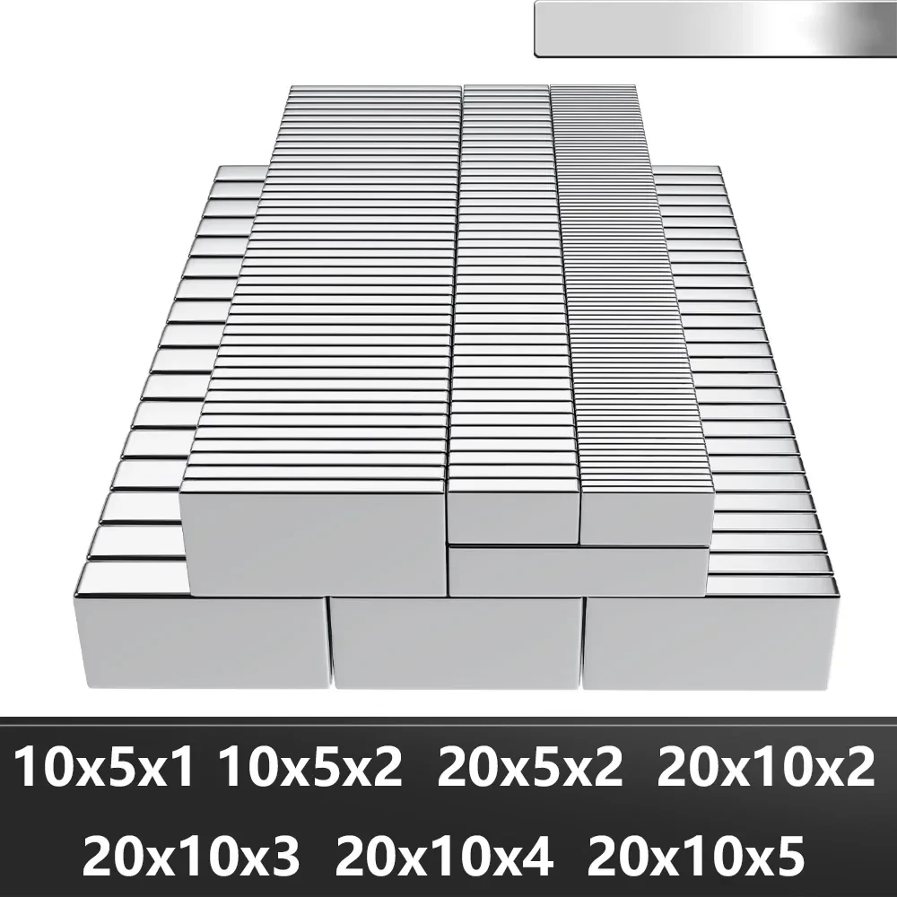 N35 Super Strong Neodymium Magnet Block NdfeB Powerful Permanent Magnetic imanes  Magnents Refrigerator Magnet 20x10x2 20x10x3mm
