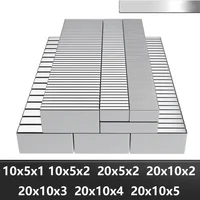 Imán de Neodimio N35 Súper Fuerte, Bloque de Imán Permanente Potente NdFeB, Imanes para Refrigerador, 20x10x2 20x10x3mm