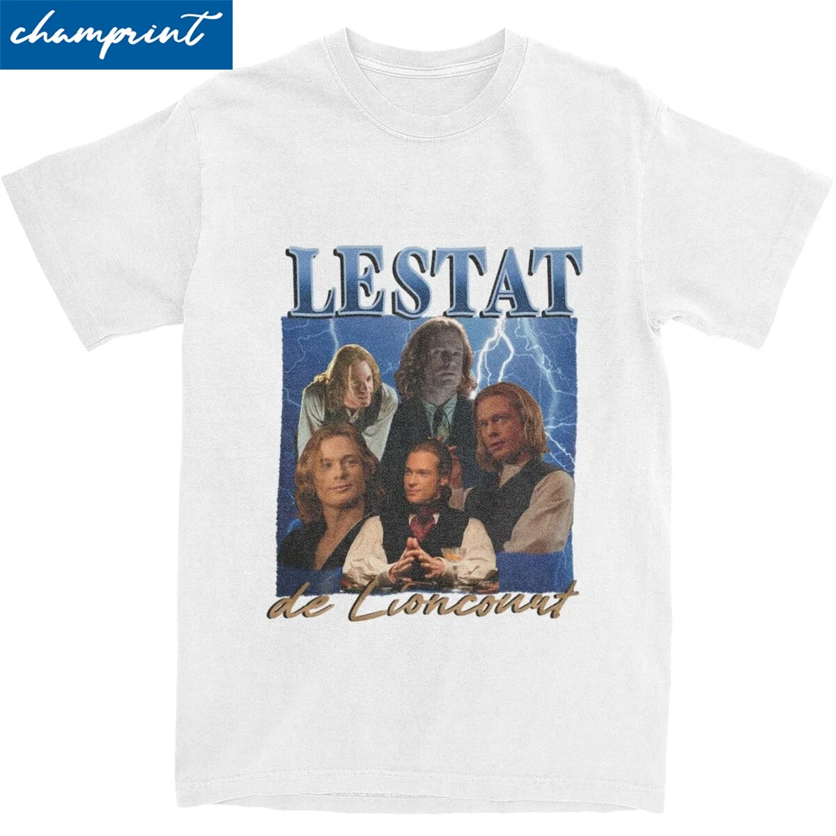 Aesthetic Lestat De Lioncourt 90s Retro Tshirts Unisex Short Sleeve Tops Interview with the Vampire 100%Cotton Summer Top Tee