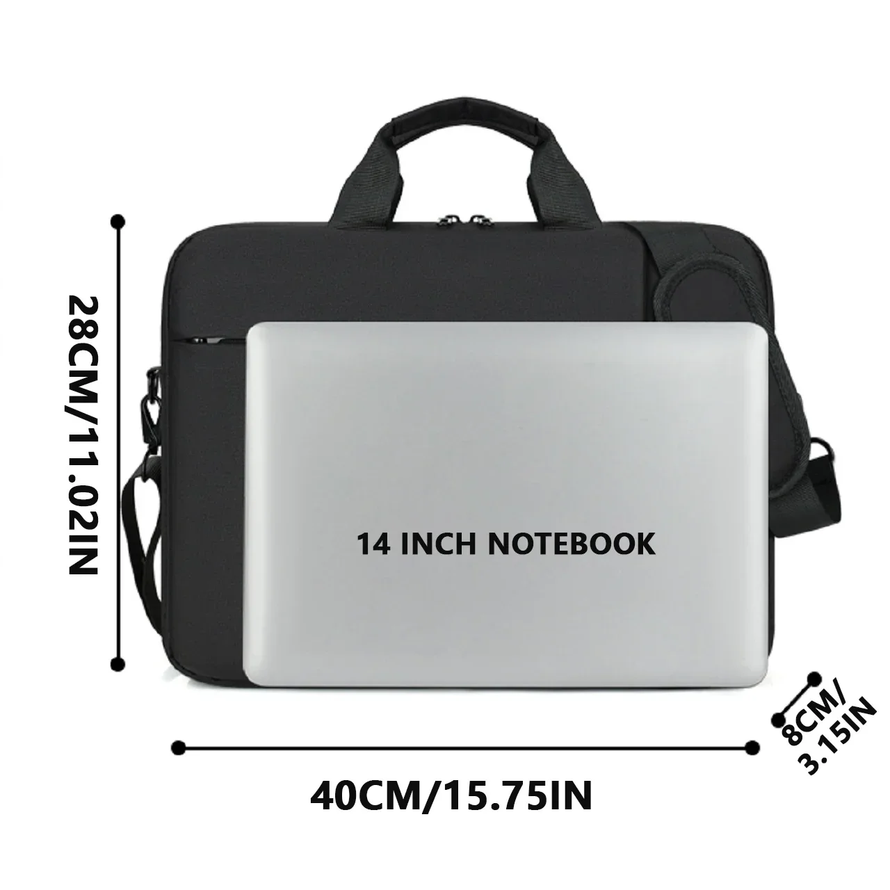 17.75 inch laptop bag, durable waterproof fabric, official document handbag suitable for business people and students