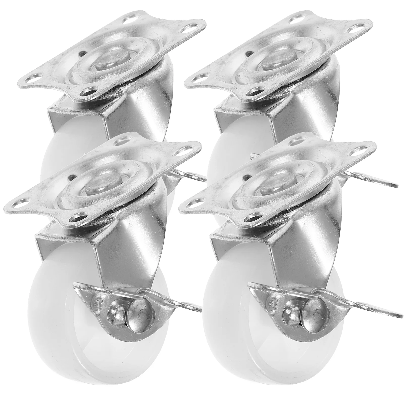 4 Pcs Orientation Wheel Universal Heavy Duty Caster Wheels Rolling Swivel Stainless Steel Mini