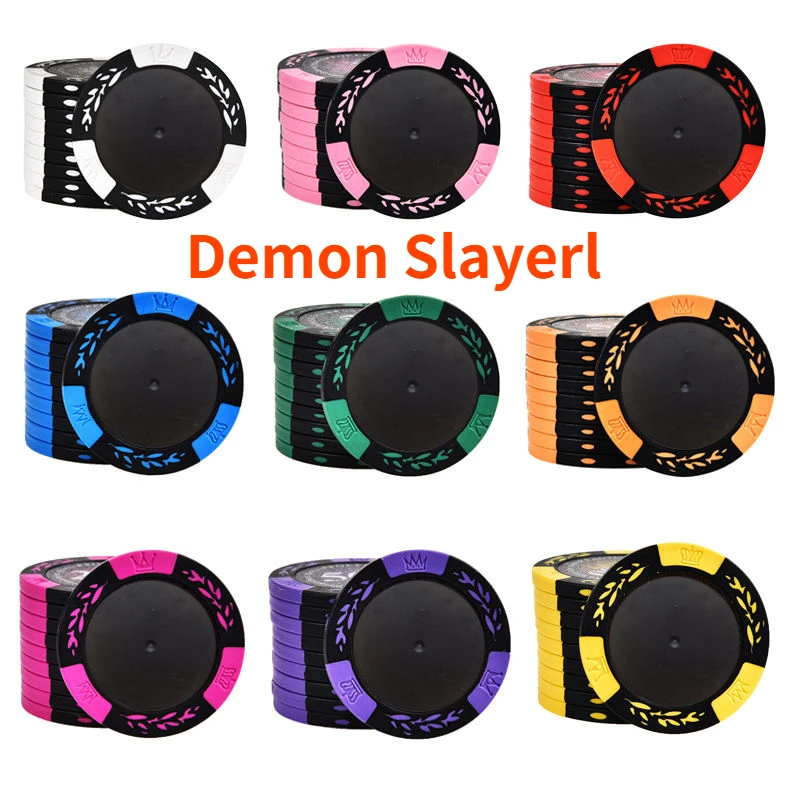 

Demon Slayerl co-branded non-face value chip coins Texas Hold'em Baccarat Blackjack Mahjong Hall special token chip chips