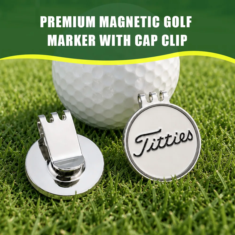 Lustiger Golfball-Marker mit magnetischem Hutclip für Männer und Frauen, Golf-Zubehör-Geschenke für Golfer, abnehmbare Golf-Hutclip-Marker – Detail 1