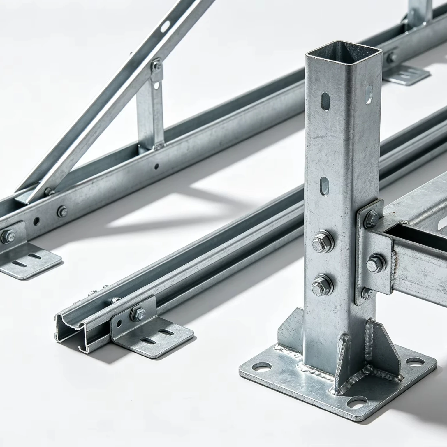 

Aluminum Alloy Solar Panel Ground Mount Bracket Structure for PV System Solar Mounting System with Roof/Carport Compatibility