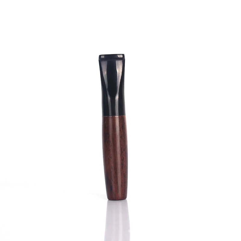 1 Pcs Ebony Pipes Filter Wood Smoking Pipes Herb Tobacco Pipe Cigar Narguile Grinder Smoke Mouthpiece Cigarette Holder