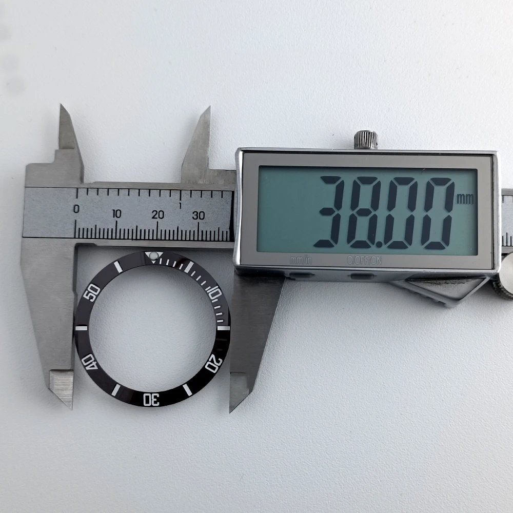 Наклонная керамическая вставка безеля 38 мм * 30,7 мм, керамический/алюминиевый светящийся безель, подходит для мужских часов 40 мм, сменные часы