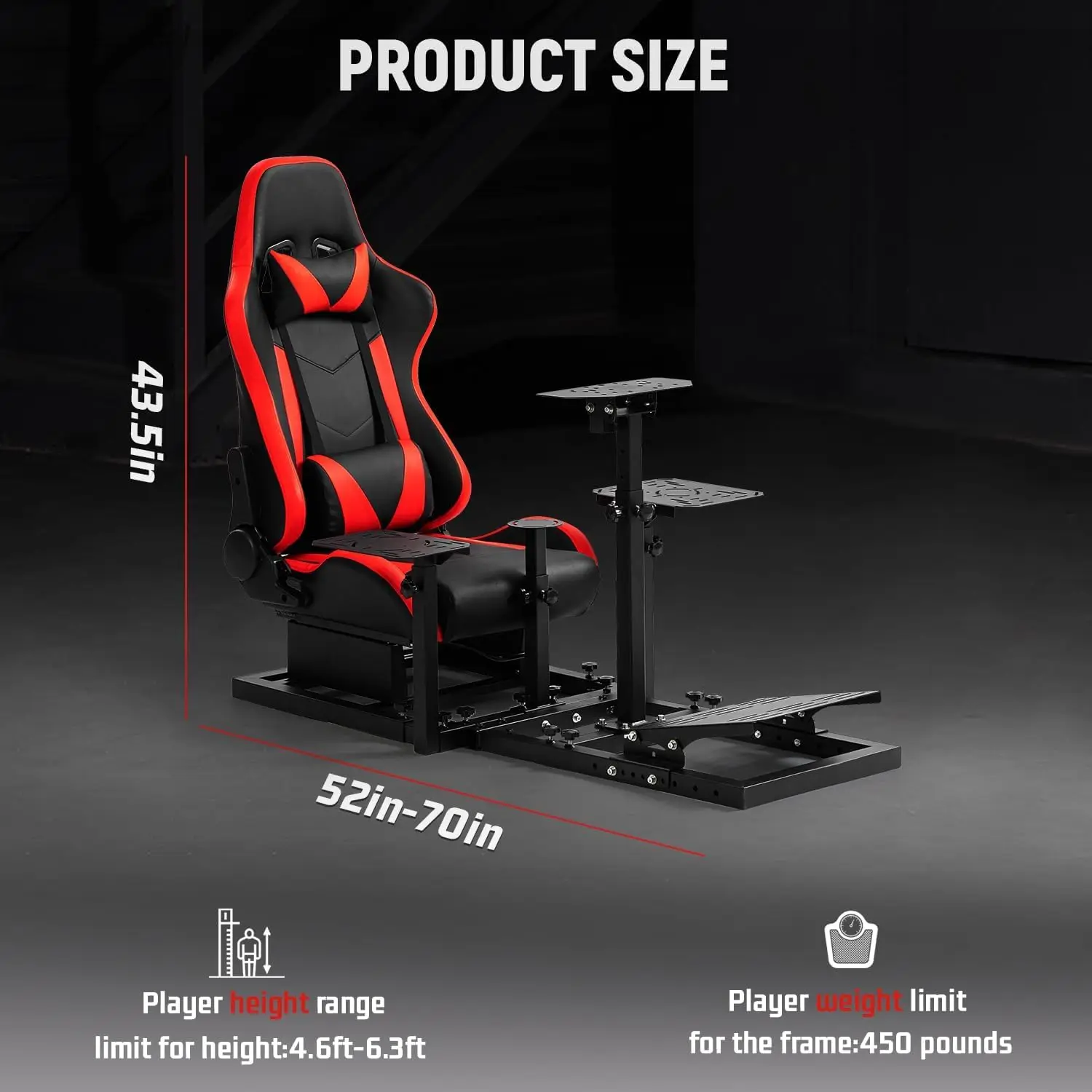 G920 Flight Racing Simulator Cockpit mit ergonomischem Sitz, passend für Logitech/Hotas Warthog, ohne Rad, Handbremse und Joystick