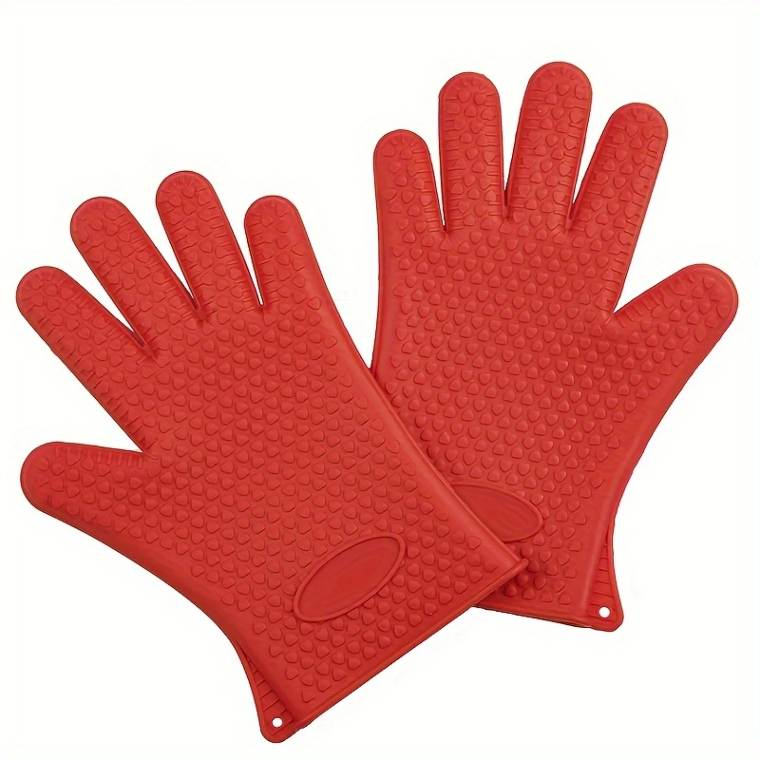 

Pair of Thick Silicone Heat Resistant Gloves for Cooking Oven BBQ, Waterproof Mitts for Cleaning Kitchenware Rekawice kuchenne