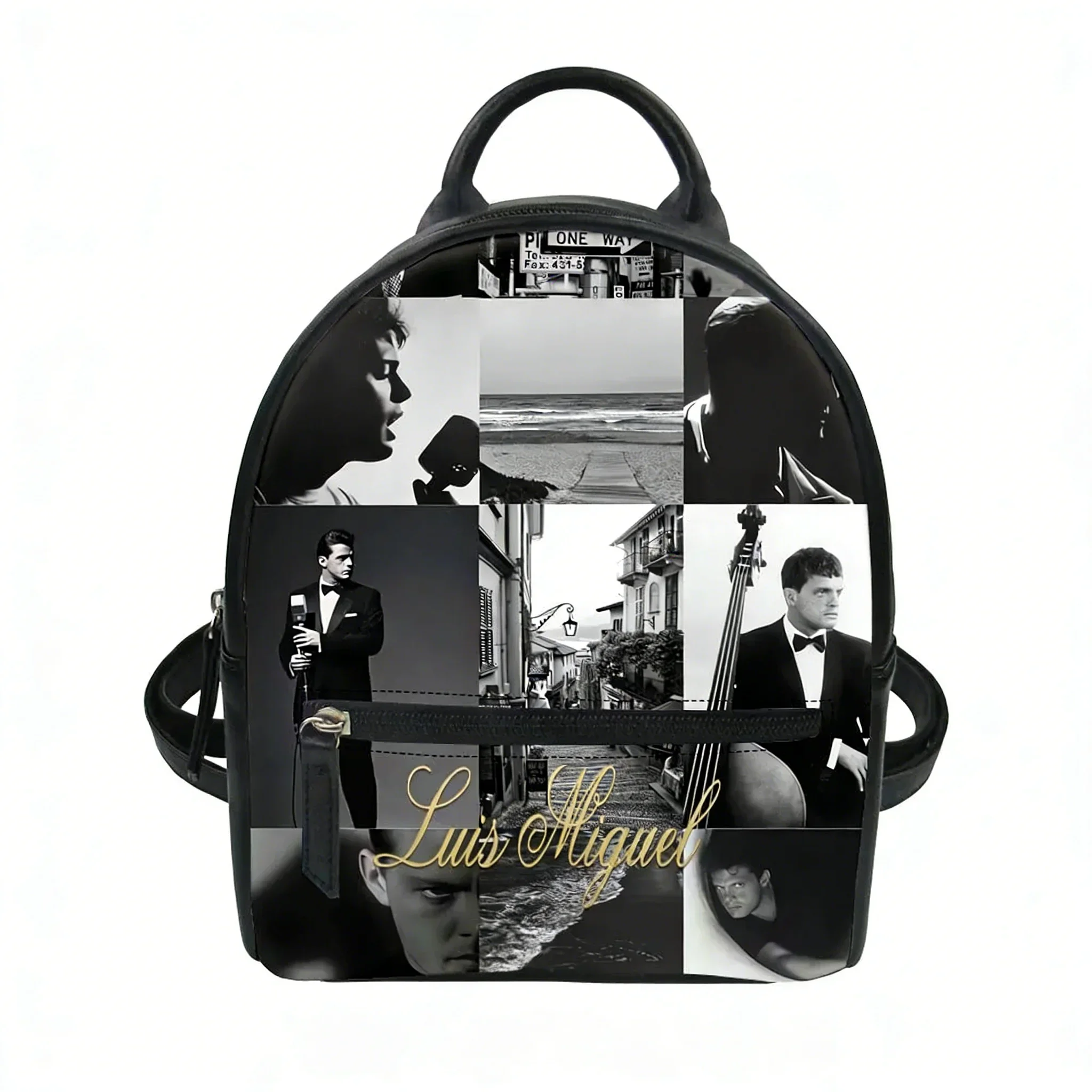 

Luis Miguel Mexico Singer Custom Backpack Purse Women Carter Schoolbags Double Shoulder Bag Mini Daypack Leather Travel Bag