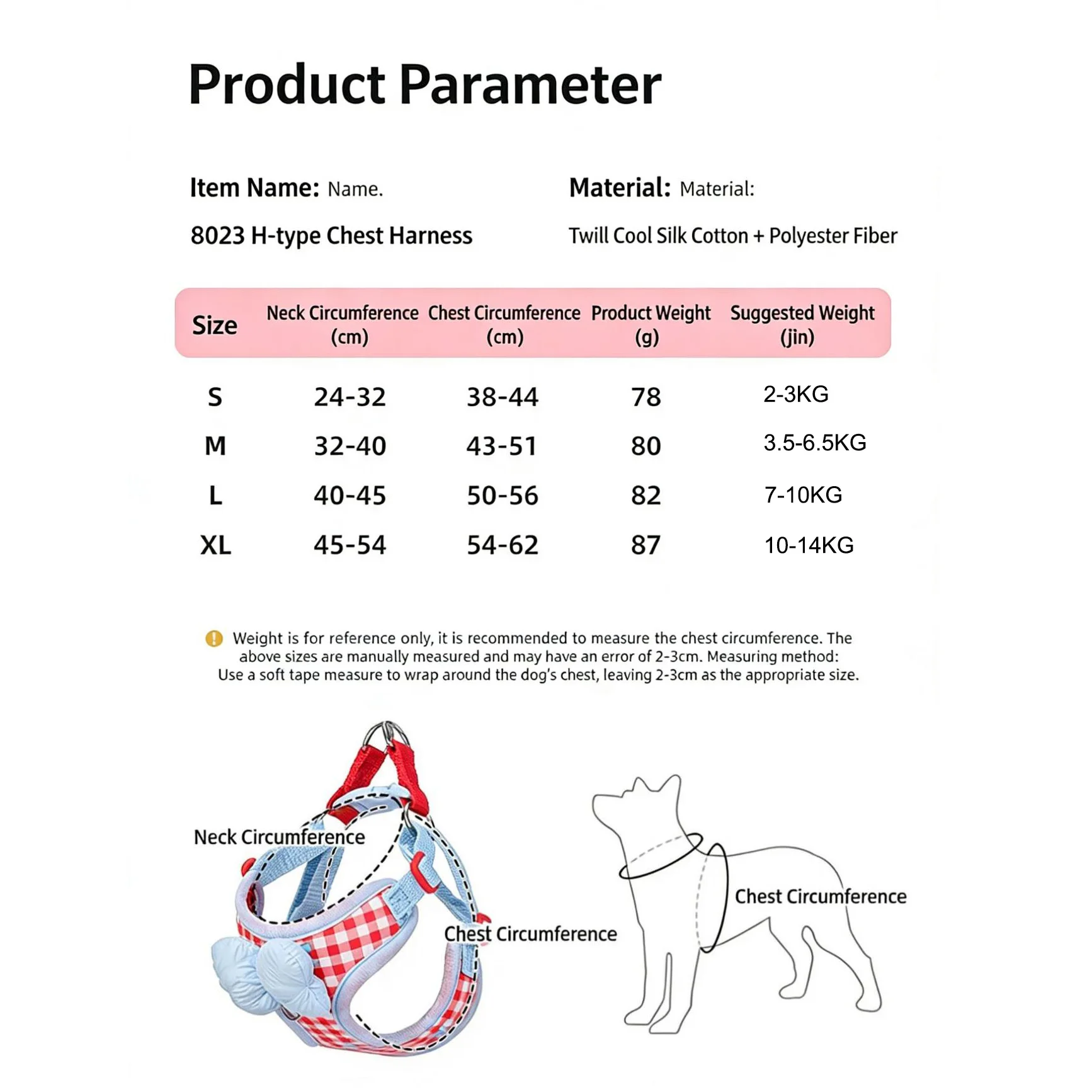 Dog Cat Harness Vest Walking Lead Leash For Puppy Dogs Collar Polyester Adjustable Mesh Dog Harness For Small Medium Pet Accesso view 6