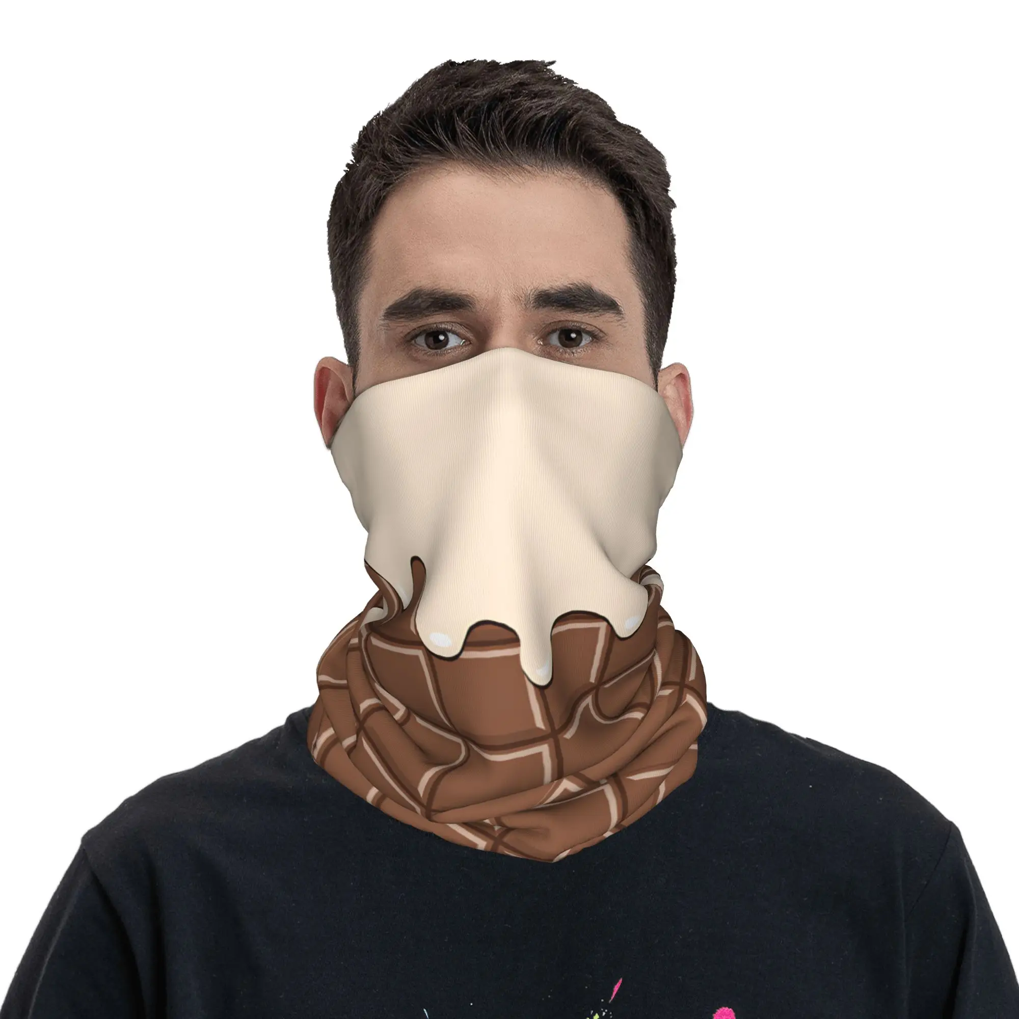 

Outdoor Sports Balaclava Ice Cream Cycling Mask Seamless Soft Tactical Mask Funny Hiking Camping Protection Scarf Bandana