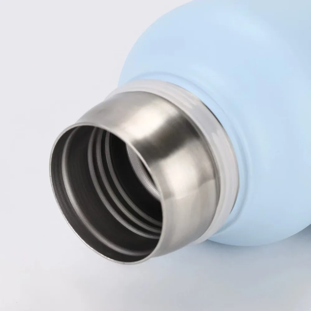 Portable Stainless Steel Insulated Bottle Large Capacity with Straw Spoon Vacuum Flask Leak Proof 1200ml Beverage Container