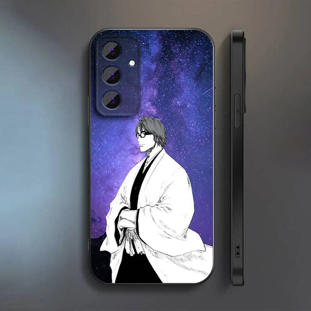 حافظة هاتف Sousuke Aizen B-Bleach لهاتف سامسونج S 25,24,23,22,30,21,10,9,Ultra,Plus,Lite,FE,4,5G حافظة سوداء ناعمة #4