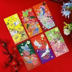 6pcs New Spring Festival Creative Red Envelope with Chinese Style, Thousand Yuan Chinese New Year's Eve Vintage