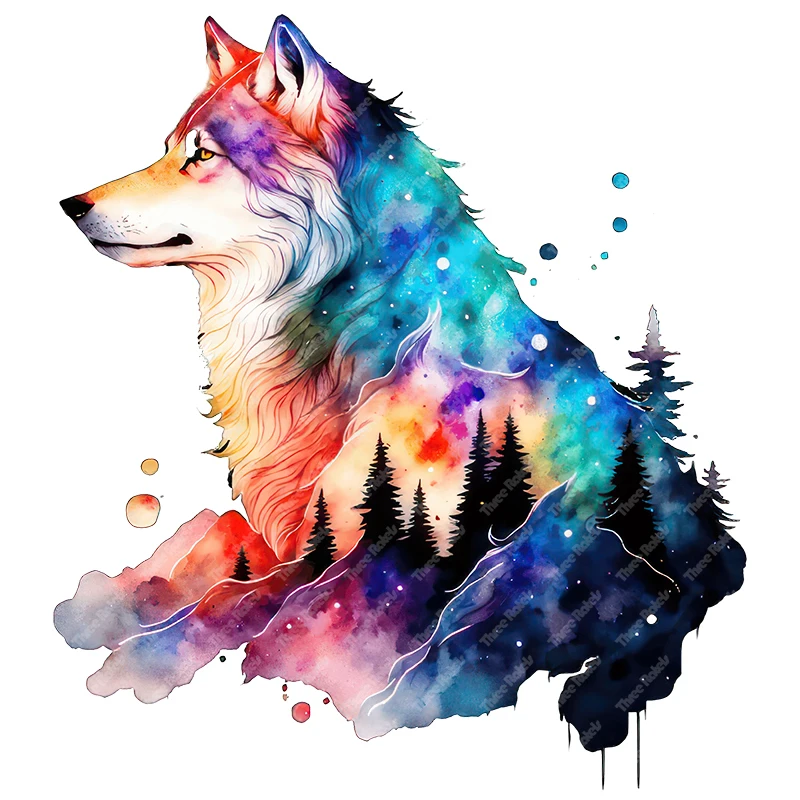 Three Ratels QD183 Fierce powerful wolf personality art wall stickers for home decoration  computer stickers car body decals