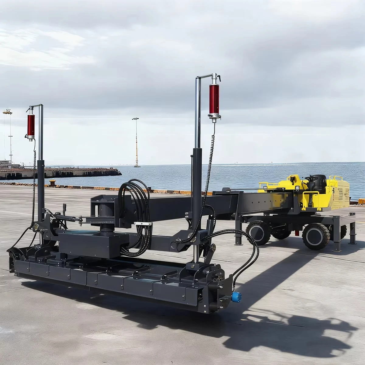Walk behind Concrete Laser Screed Laser Screeding Machine Professional Vibratory for Indoor Factory Floor 2.5m Width