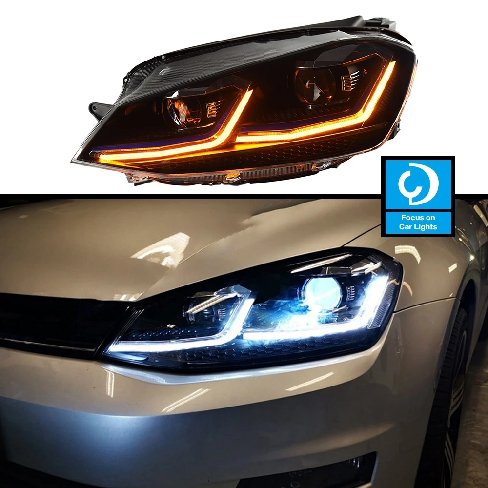 Car Front Headlight For Golf 7 MK7 GTI 2013-2020 7.5 Type LED HeadLamp Styling Dynamic Turn Signal Lens Golf 7.5 TSI Accessories