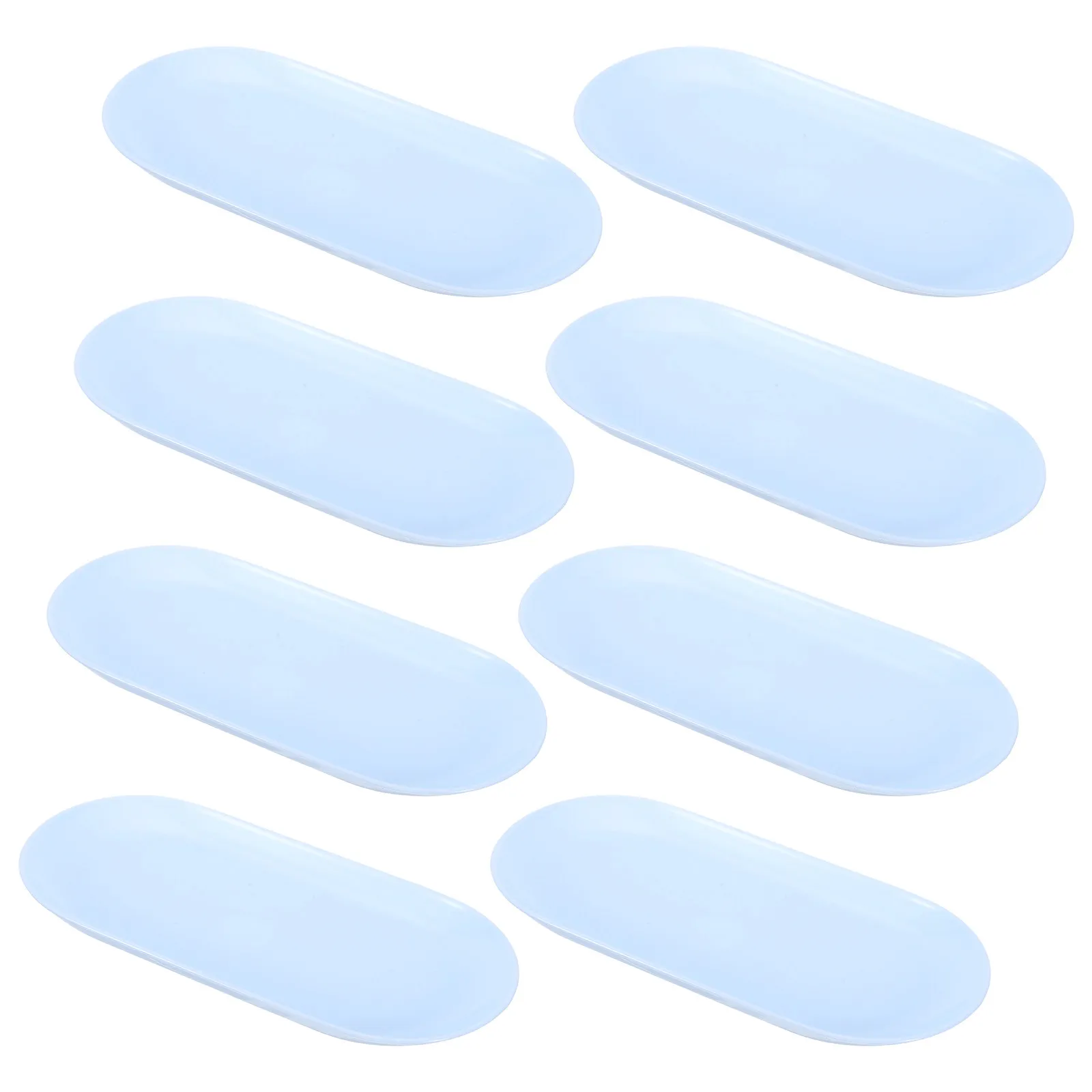 

8pcs Plastic Jewelry Organizer Oval Tray Small Vanity Trays For Rings Bracelets Earrings Storage Display Trinket Bowl Decorative