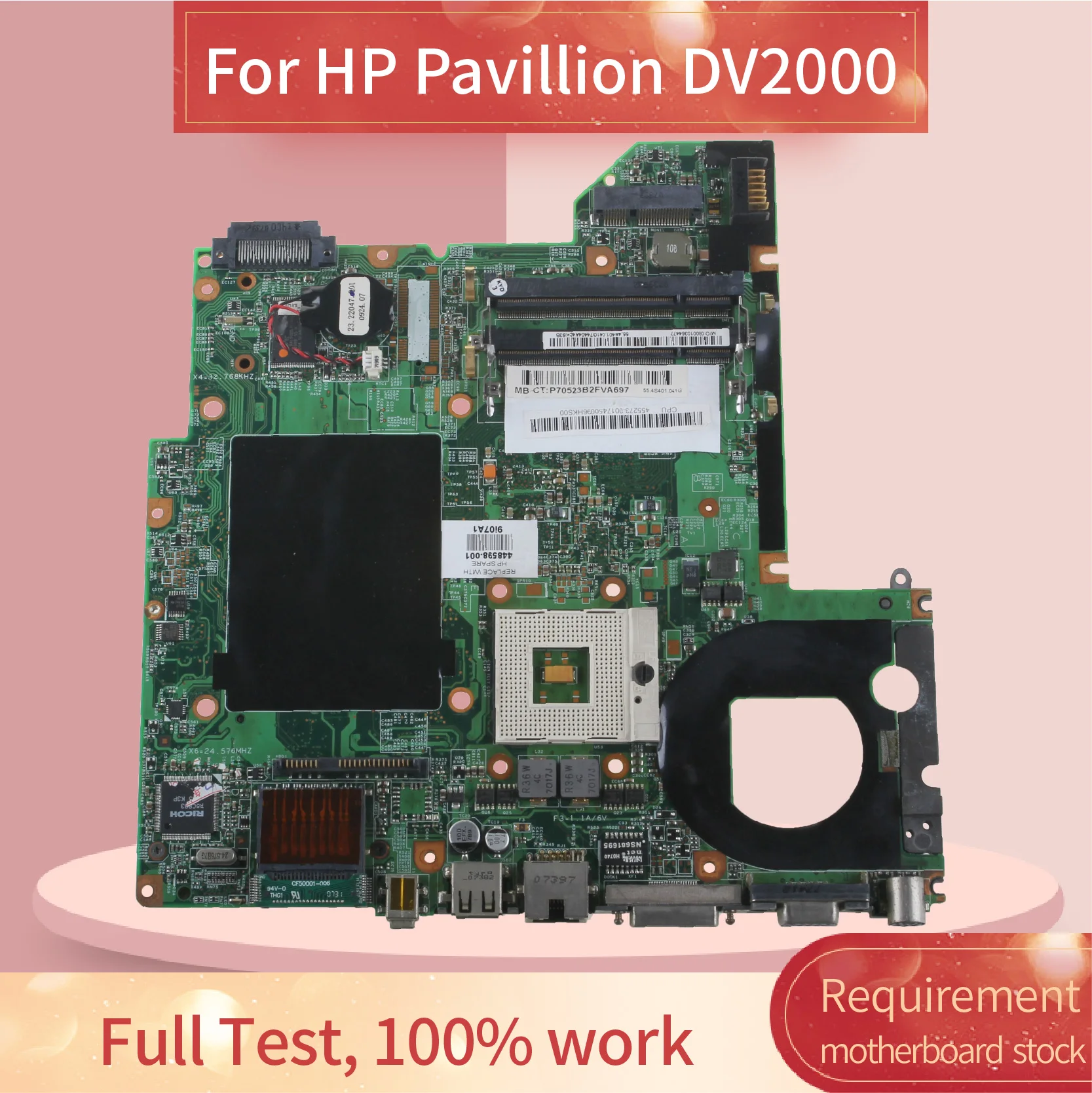 Para HP Pavillion DV2000 DV2500 DV2700 V3700 V3500 placa base para portátil GM965 GM945 UMA 448598 -001 448598 -501 Placa base para portátil