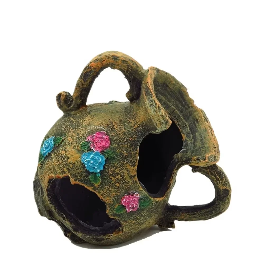 حوض السمك الاصطناعي برميل كهف الراتنج الحلي الزينة المناظر الطبيعية اكسسوارات لخزان الأسماك حوض السمك لوازم الديكور #5