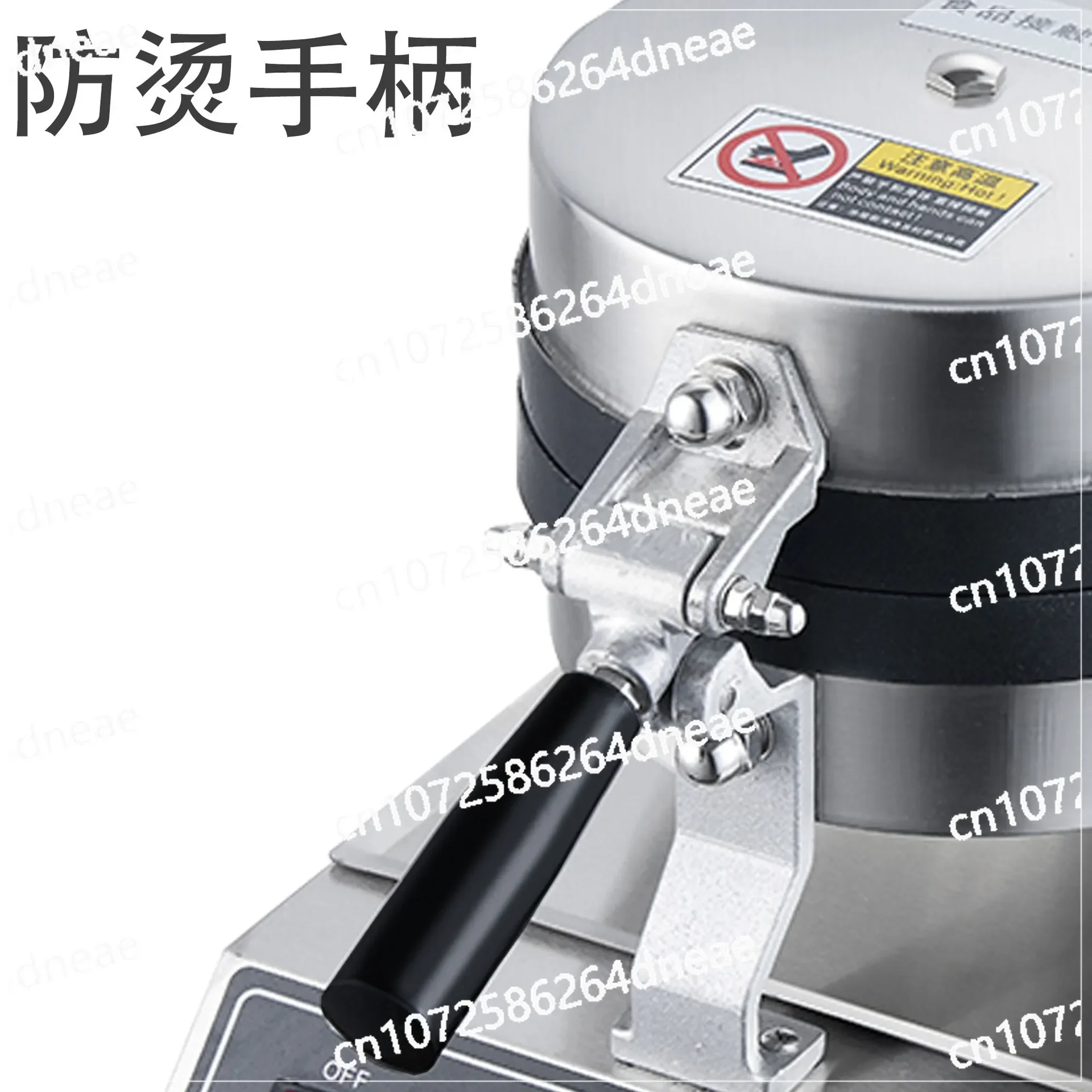 

Commercial single head electric manual version UFO burger furnace 120mm non-stick pan Perfect trimming stainless steel