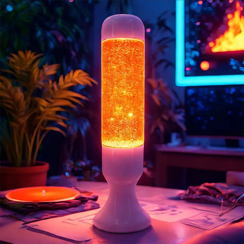 

Atmosphere lava lamp, golden wine glass, scallion lamp, bedroom night light, high-end bar and restaurant decoration table lamp