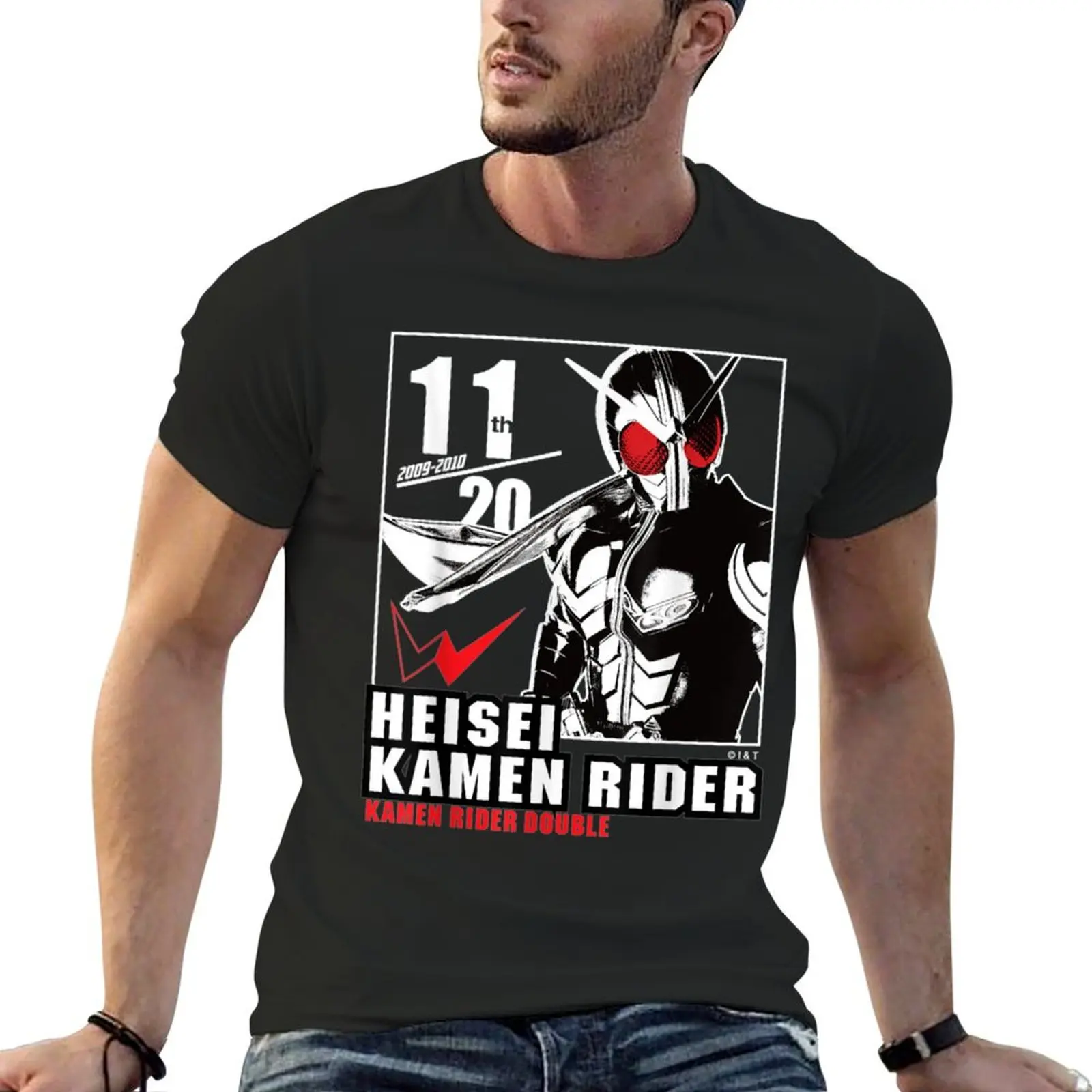 Kamen Rider W Heisei Rider Anniversary T-Shirt cotton graphic tees korean fashion workout shirts for men