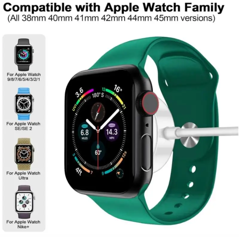 Portable Wireless Magnetic USB Charger for Apple Watch iWatch Compatible with Various Models  Convenient Charging Solution