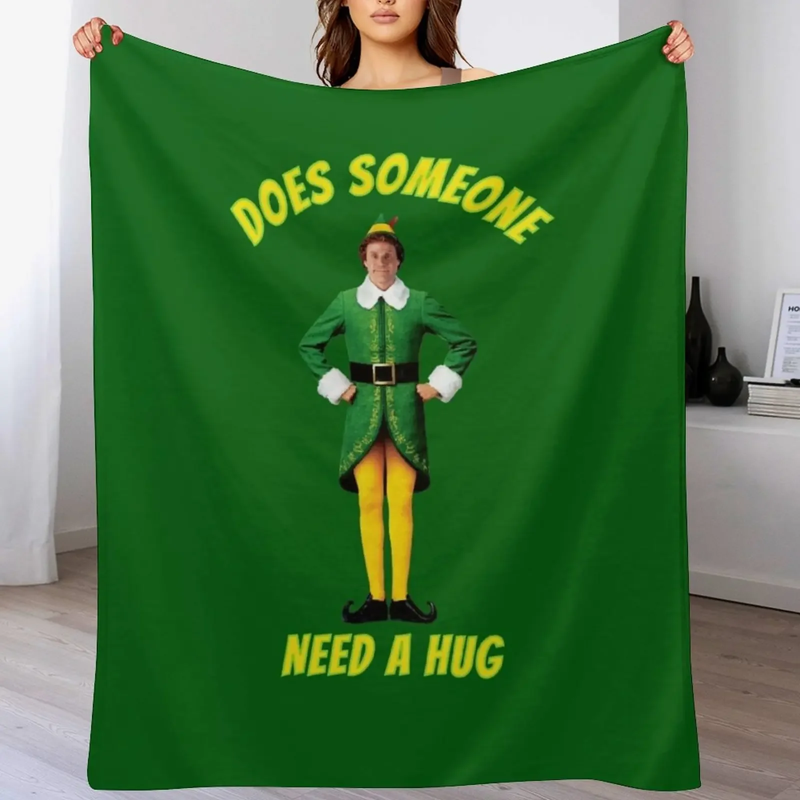 Buddy The Elf Does Someone Need A Hug Throw Blanket Decorative Sofas Thermal anime Blankets