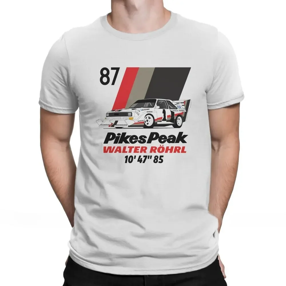 Gran Turismo Racing Game TShirt for Men Walter Rohrl Pikes Peak 87 Humor Summer Tee T Shirt High Quality New Design Loose