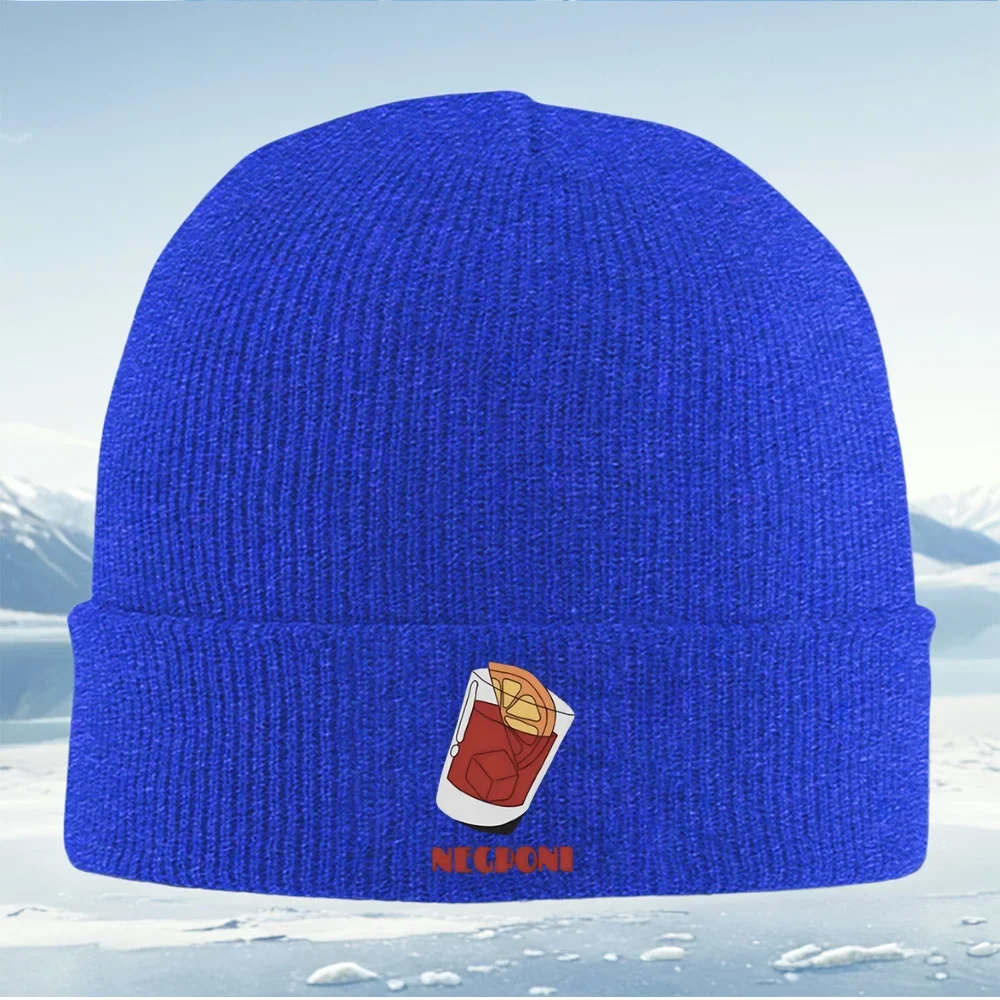 Negroni cóctel naranja rebanada hielo hombres mujeres Unisex hoodie de punto gorro Jersey gorra invierno térmico Hieido Navida