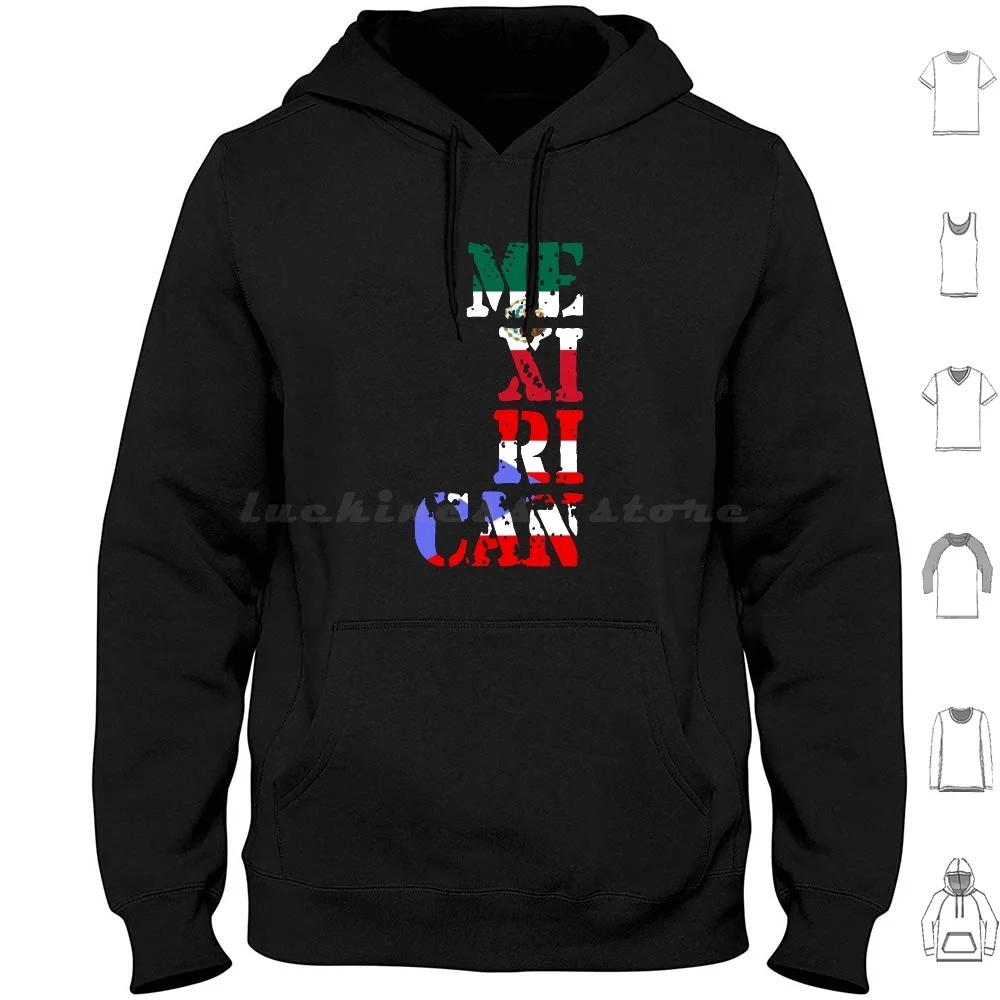 Puerto Rican Mexican Love Mexirican Hoodie cotton Long Sleeve Puerto Rican Mexican Love Mexirican