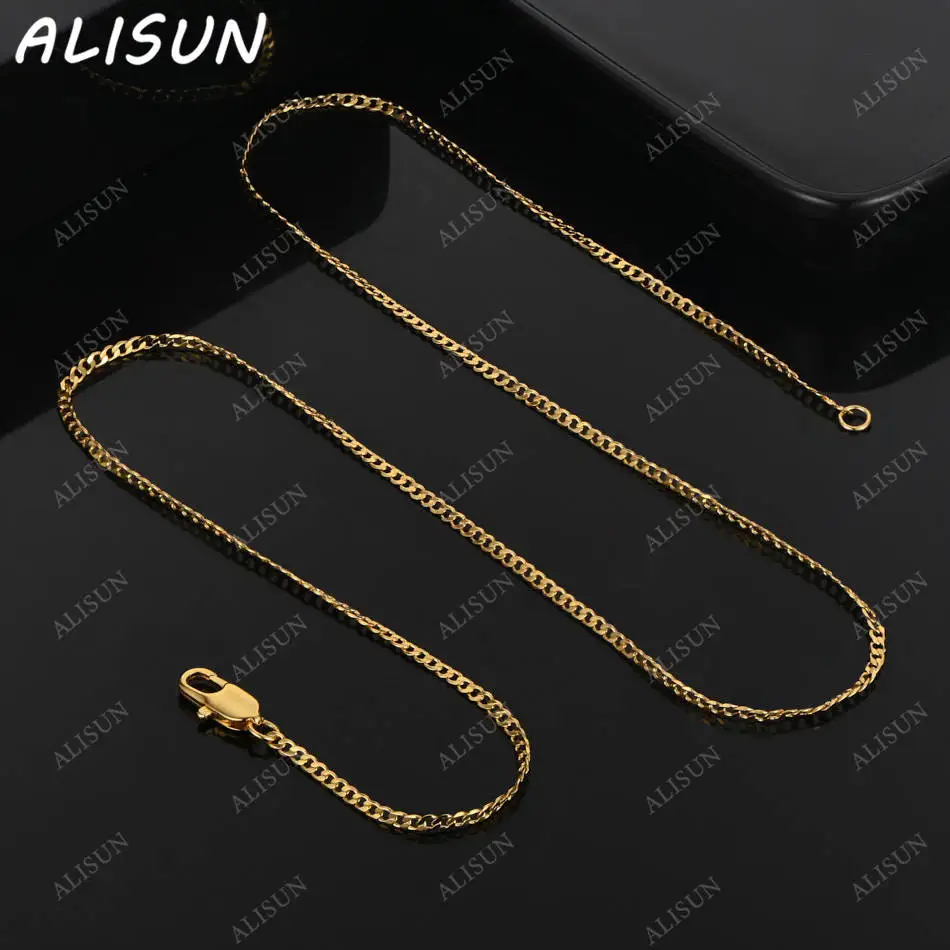

ALISUN 925 Sterling Silver 40-75cm Geometric Necklace For Women Anniversary Gift Popular Wild Fashion Romantic Jewelry