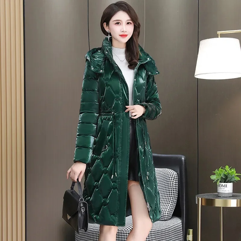 High Quality Women Winter Jacket 2023 New Down Cotton Jacket Women Parker Thicke Warm Hooded Long Cotton Padded Coat Female 4XL