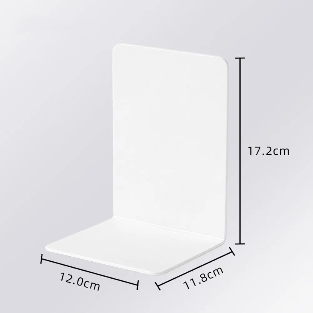2-8pcs Transparent Acrylic Bookends L-Shaped Desktop Decorative Storage Rack Stable Support Book Stand Easy to Access for Office