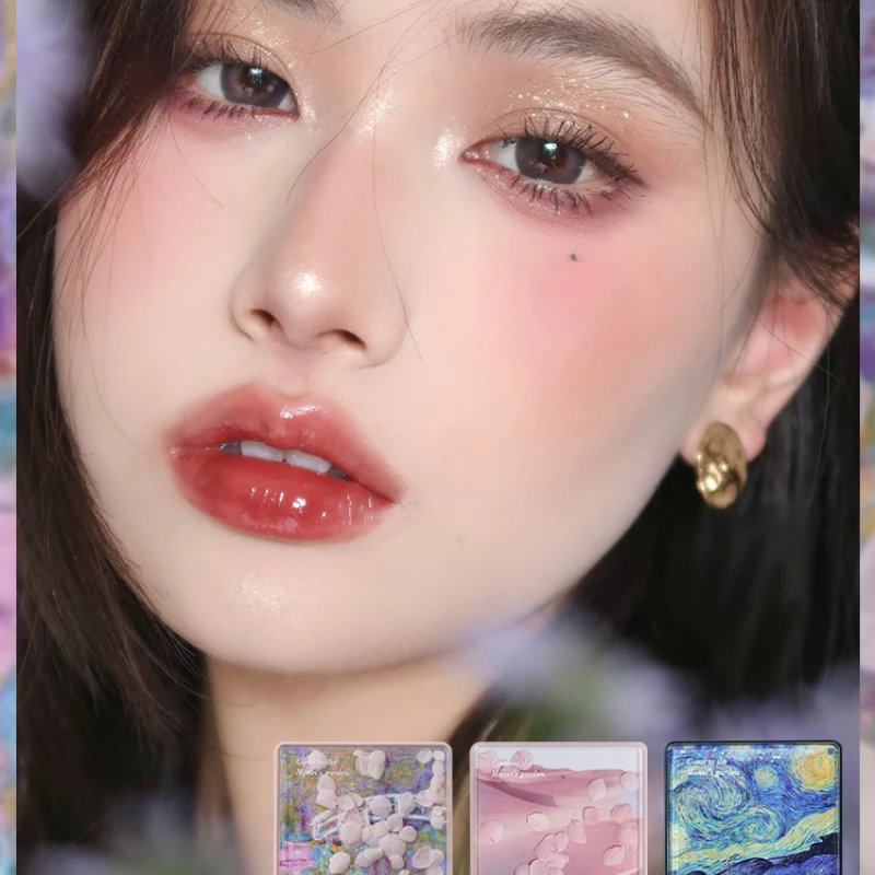 Secret Garden Petals Eye Shadow Plate Summer Milk Tea Earth Color Matte Shimmer Sequins