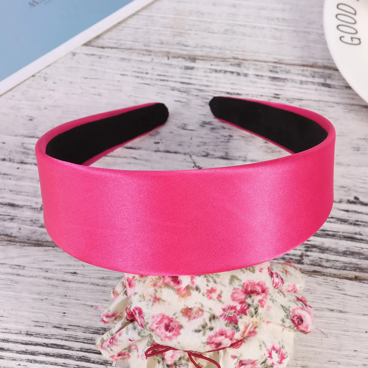 

2 шт. однотонные атласные повязки на голову с широким краем, удобные ободки для волос для Рождества, дня рождения, костюмированных вечеринок, косплея, подарок