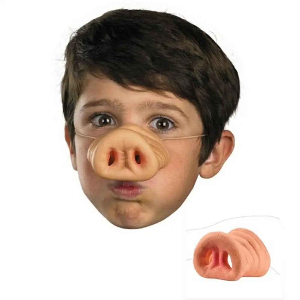 Funny Latex Pig Snout Pig Nose Costume Snout Adult Child Kid Halloween Cosplay Party Creative Mask Simulation Prop Holiday Decor