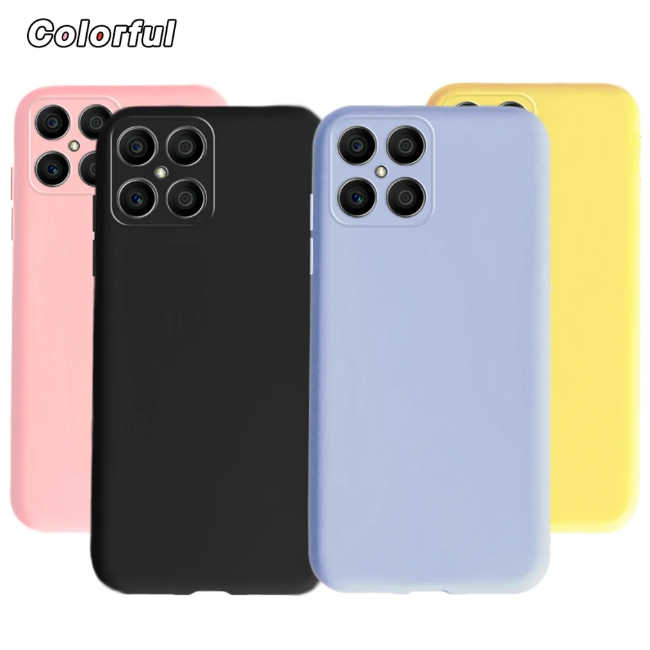 Soft Case For Huawei Honor X8 2022 New Luxury Silicone Bags Candy Color Matte Cover Case For Honor X8 X 8 HonorX8 TFY-LX1 Bumper