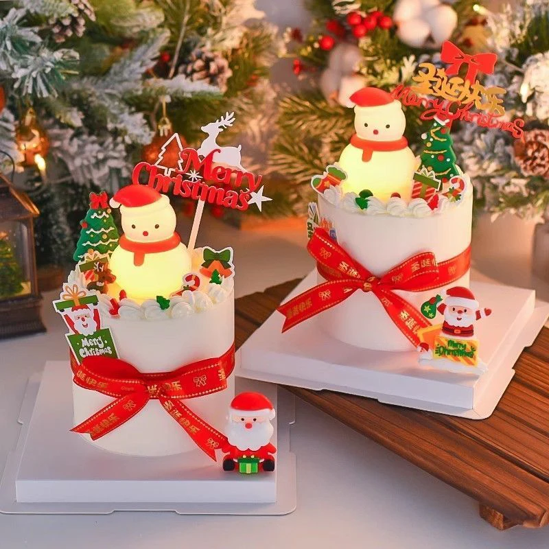 LED-Weihnachtsnachtlicht Niedlicher Weihnachtsmann Schneemann Leuchtendes Licht Weihnachtsdekoration Nachtlampe Weihnachtsdekoration für Schlafzimmer Nachttisch – Detail 7