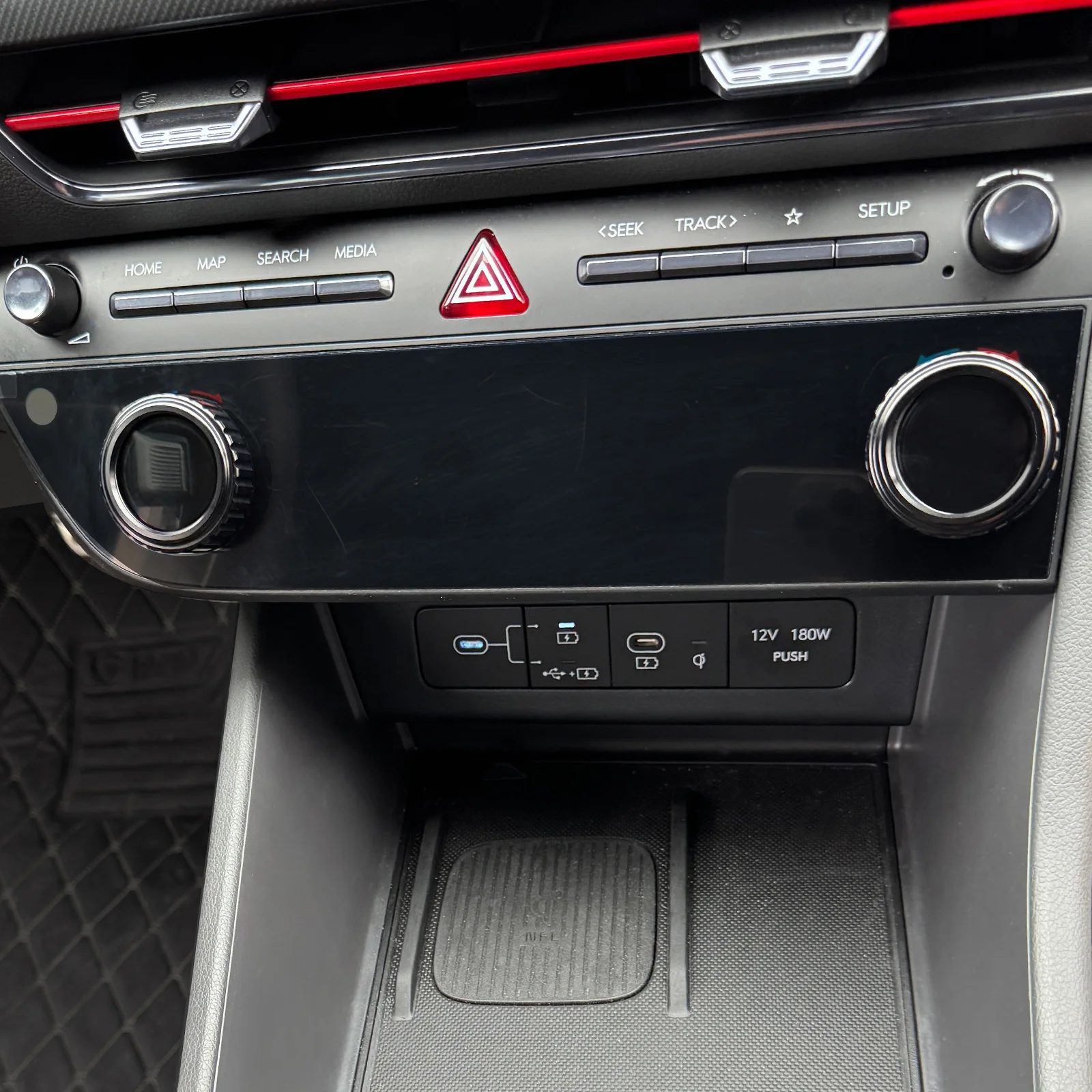 For Hyundai Tucson NX4 2024 Interior Air Conditioner AC Knob Ring Decorative Cover Trim Accessories