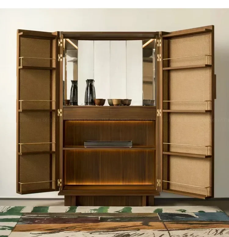 Modern solid wood independent cabinet wine by corner dining side model room club hotel foreign