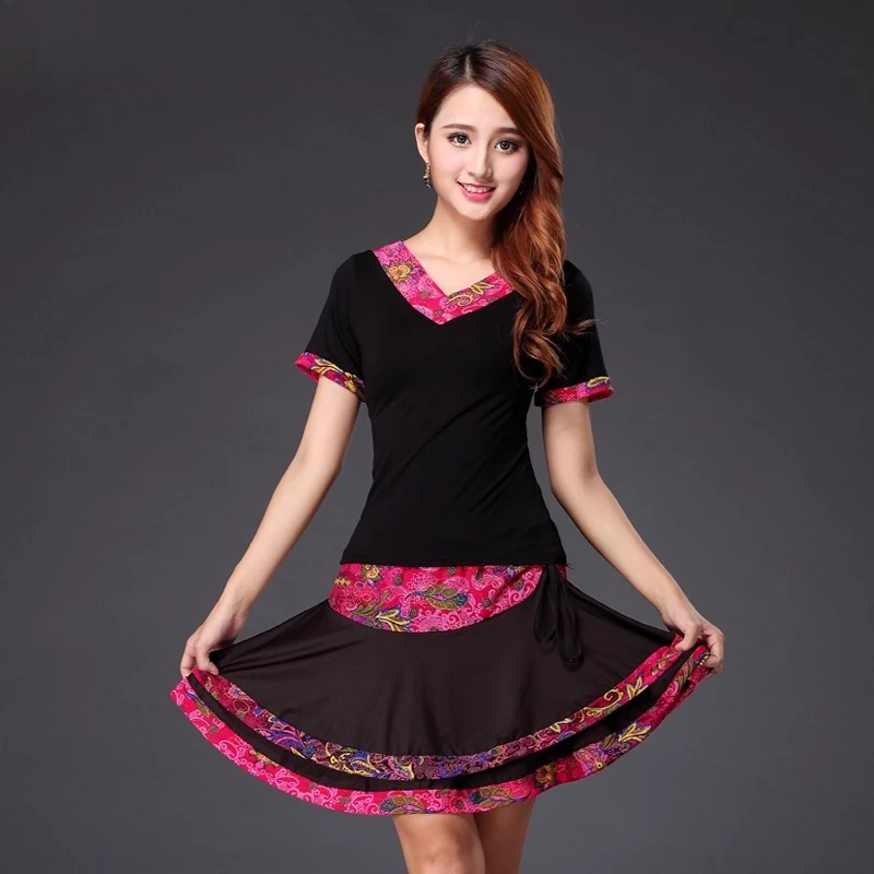 Spersonalizowany strój do tańca etnicznego, zestaw do ćwiczeń tańca kwadratowego, kostiumy do tańca brzucha, spódnica do występów T609